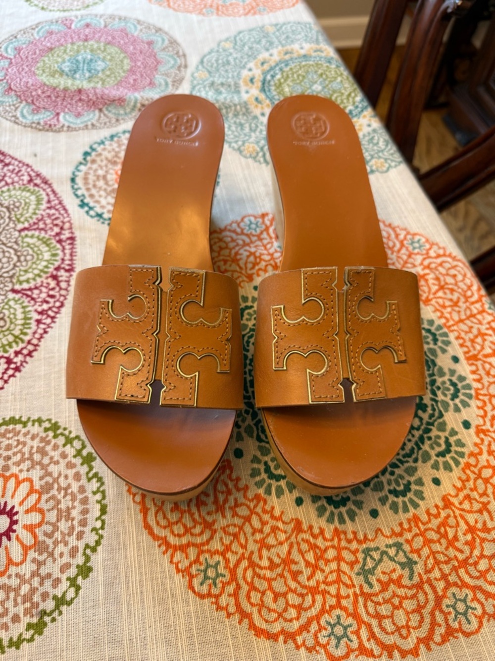 GORGEOUS Tory Burch Ines Platform Wedge Slides - Picture 6 of 6